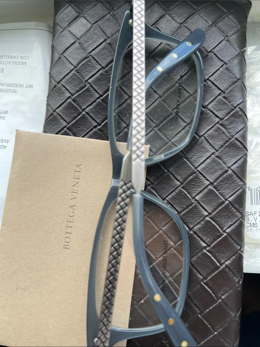 Bottega Veneta Translucent Gray Women's Optical Glasses
